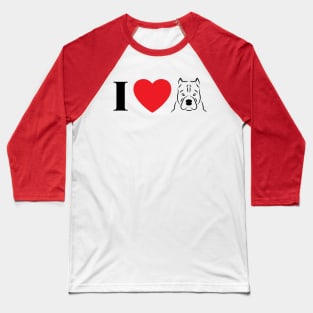 I Heart Pittie Baseball T-Shirt